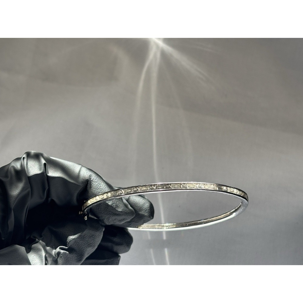 Sterling Silver & CZ QVC Ephinany Bangle Bracelet - Picture 5 of 14
